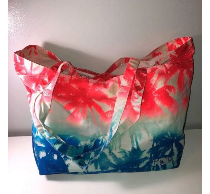 Сумка Victoria's Secret Pink Beach Bag Tote Travel Pink Neon Palms